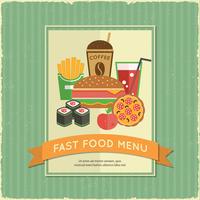 Fast-Food-Menü vektor