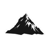 Berg schwarz Silhouetten isoliert auf Weiß Hintergrund vektor