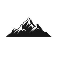 Berg schwarz Silhouetten isoliert auf Weiß Hintergrund vektor