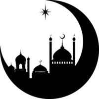 eid Mond Moschee Symbol Design Illustration vektor