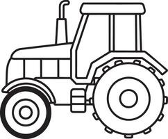 Traktor Illustration isoliert auf Weiß Hintergrund vektor