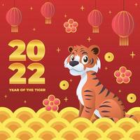 Jahr des Tigers Chinesisches Neujahr vektor