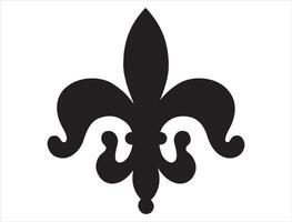 fleur de lis Silhouette auf Weiß Hintergrund vektor