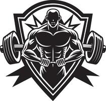 Fitness Logo Illustration isoliert auf Weiß Hintergrund vektor