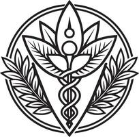 medizinisch Logo Illustration isoliert auf Weiß Hintergrund vektor