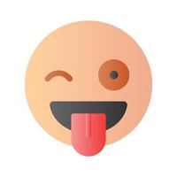 prüfen aus diese schön zwinkert Emoji Design vektor