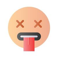 tot Gesicht Emoji Design, Prämie vektor