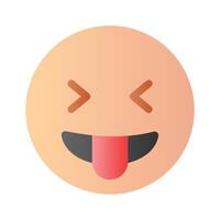 ansikte med tunga ut, skratt emoji , skojar emoji ikon design vektor