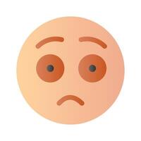 haben ein aussehen beim schön Design Angst Emoji vektor