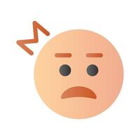 Gut entworfen Verstand weht Emoji Symbol Design, einfach zu verwenden vektor