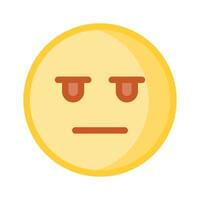 gelangweilt Gesicht Ausdruck, Symbol von gelangweilt Emoji, Prämie vektor
