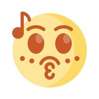 haben ein aussehen beim diese kreativ pfeifen Emoji Design vektor