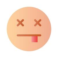 död- ansikte emoji design, premie vektor