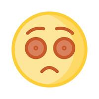 ha en se på vackert design rädd emoji vektor