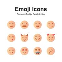 schön entworfen Emoji Symbole, bereit zu verwenden im Websites und Handy, Mobiltelefon Apps vektor