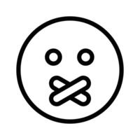 sur ansikte emoji ikon, kreativ och premie vektor
