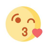 kissing emoji design, redo till använda sig av ikon vektor