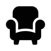 Sessel, Sofa, Couch Symbol, isoliert auf Weiß Hintergrund. Möbel Symbol vektor