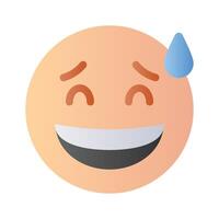 ein editierbar Symbol von Lachen Emoji, einfach zu verwenden und herunterladen vektor