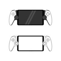 playstation 5 portal spel trösta design illustration vektor