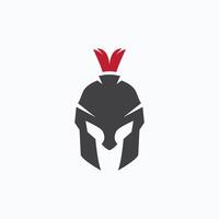 spartanisch oder Gladiator Helm Logo Design vektor