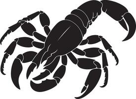 scorpion silhuett illustration vit bakgrund vektor