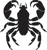 Skorpion Silhouette Illustration Weiß Hintergrund vektor