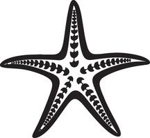 Star Fisch Silhouette Illustration Weiß Hintergrund vektor