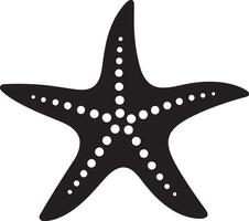 Star Fisch Silhouette Illustration Weiß Hintergrund vektor