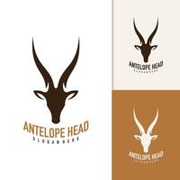 Antilope Kopf Logo Design . Antilope Illustration Logo Konzept vektor