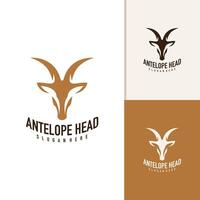 Antilope Kopf Logo Design . Antilope Illustration Logo Konzept vektor