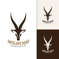 Antilope Kopf Logo Design . Antilope Illustration Logo Konzept vektor