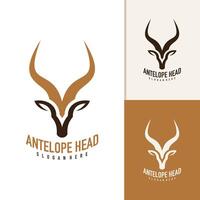 antilop huvud logotyp design . antilop illustration logotyp begrepp vektor