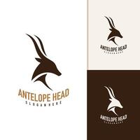 Antilope Kopf Logo Design . Antilope Illustration Logo Konzept vektor