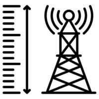 hoch aufragend Höhen Symbol Linie Illustration vektor