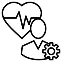 Arrhythmie Verwaltung Symbol Linie Illustration vektor