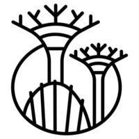 Wahrzeichen Gardens Symbol Linie Illustration vektor