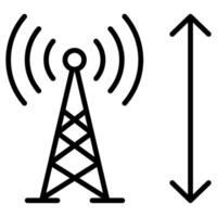 Turm Höhen Symbol Linie Illustration vektor