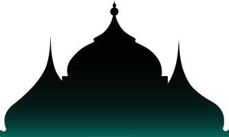 islamisch Moschee Silhouette. Ramadhan kareem Moschee. isoliert schwarz Moschee Silhouette. isoliert Illustration vektor