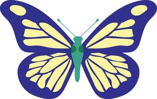 bezaubernd Schmetterling Illustration auf Weiß Hintergrund. mit eben Karikatur Design Stil vektor