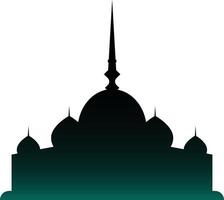 islamisch Moschee Silhouette. Ramadhan kareem Moschee. isoliert schwarz Moschee Silhouette. isoliert Illustration vektor