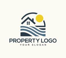 logotyp fast egendom, hus illustration vektor