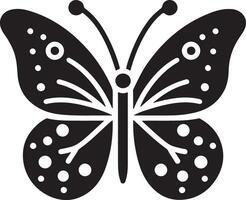 Schmetterling Symbol, schwarz Farbe Silhouette vektor