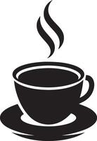 Kaffee Logo Silhouette, schwarz Farbe Silhouette vektor