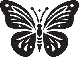 Schmetterling Symbol, schwarz Farbe Silhouette vektor