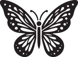 Schmetterling Symbol, schwarz Farbe Silhouette vektor