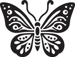 Schmetterling Symbol, schwarz Farbe Silhouette vektor