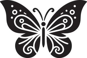 Schmetterling Symbol, schwarz Farbe Silhouette vektor