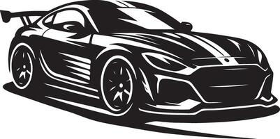 sport bil silhuett sida se logotyp design för bil, svart Färg silhuett vektor