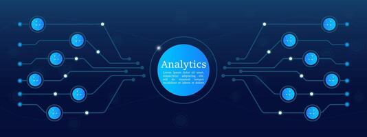 digital tillväxt Graf Diagram på teknologi blå bakgrund. Diagram, diagram, forskning, granska, planera, statistik, förvaltning, infografik, data analys, finansiell läskunnighet. stock marknadsföra vektor